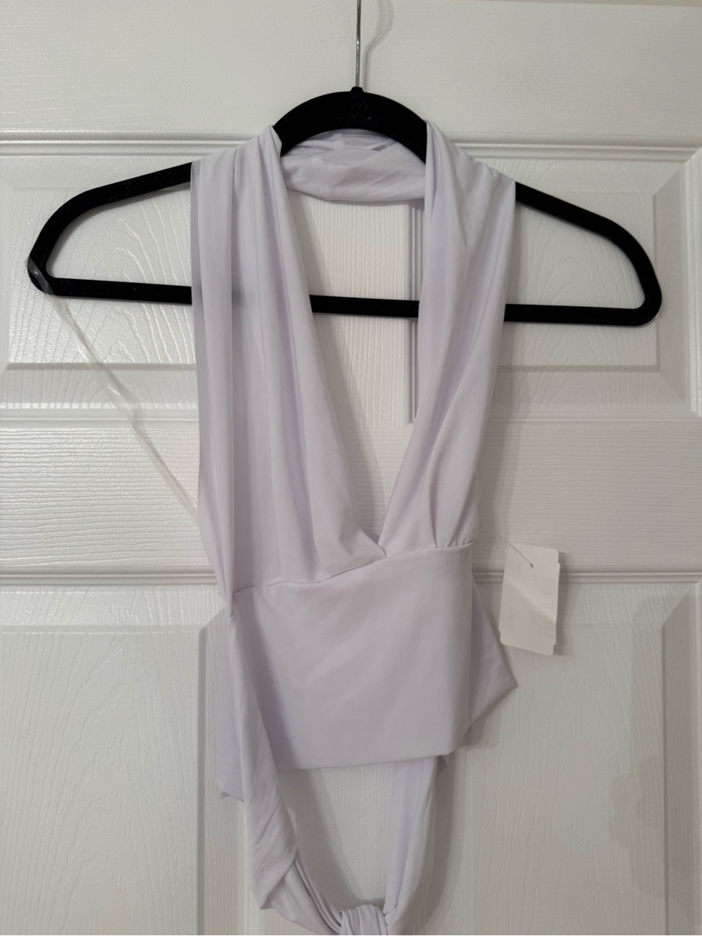 SABORA White Halter Crop Top